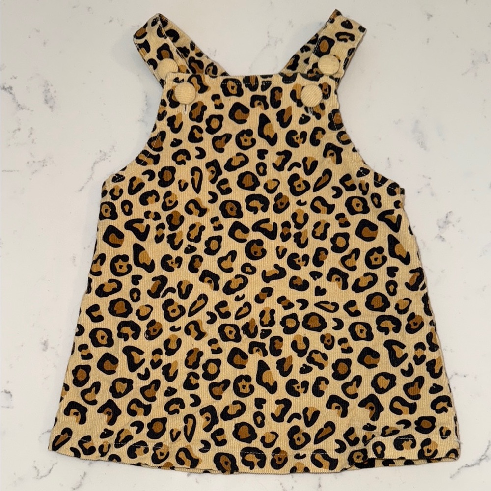 Mud Pie Leopard Print Overall Dress